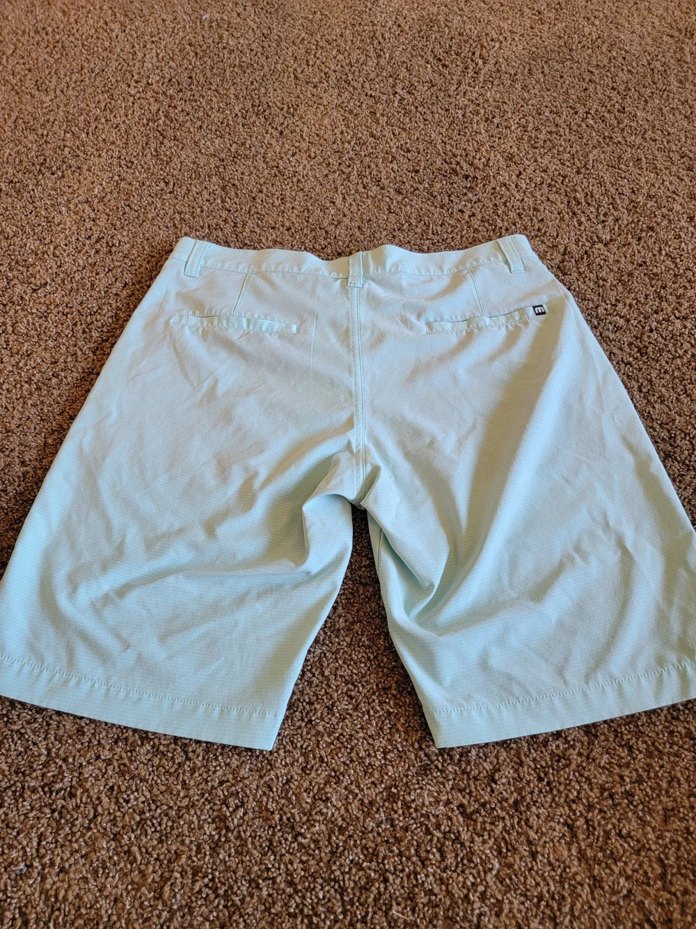 Travis Mathew Men’s Light Aqua Performance Shorts Sz 33